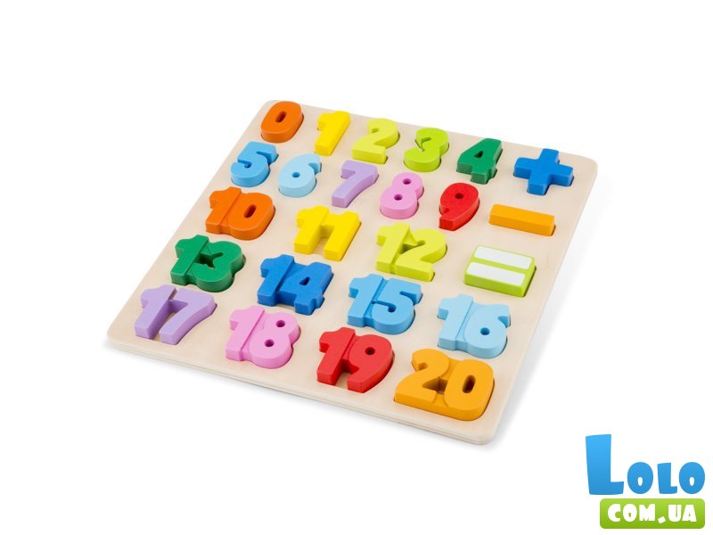 Деревянный пазл Числа New Classic Toys 24 эл.