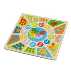 Деревянный пазл Часы, New Classic Toys, 24 эл.