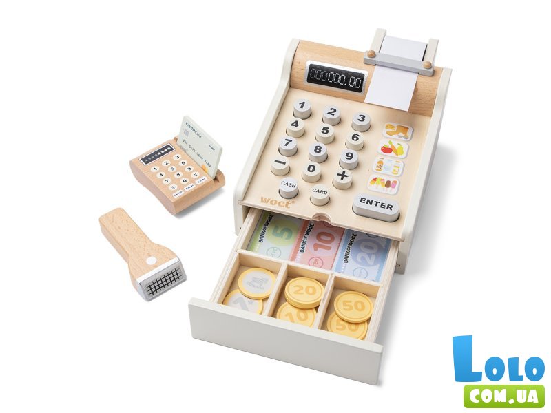 Игровой деревянный набор Кассовый аппарат, New Classic Toys