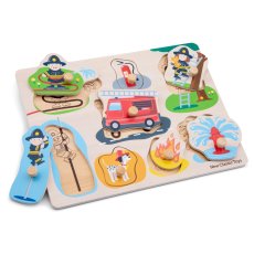 Деревянный пазл Пожарная бригада, New Classic Toys, 8 эл.