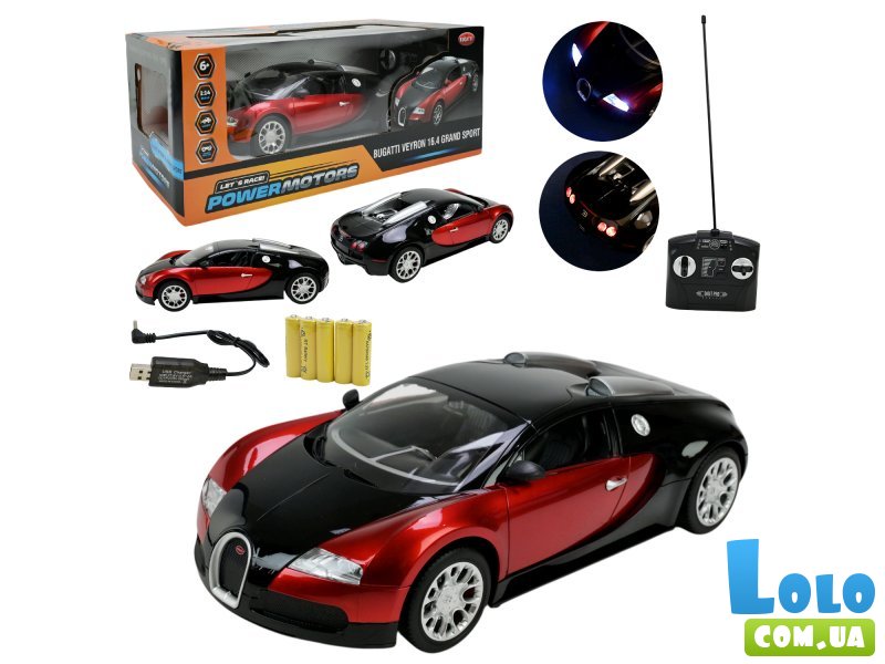 Машина на радиоуправлении Bugatti Veyron (красная)