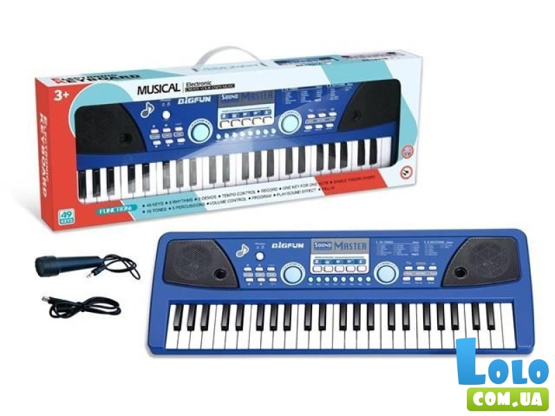 Детский синтезатор с микрофоном