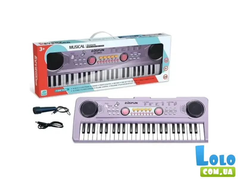 Детский синтезатор с микрофоном