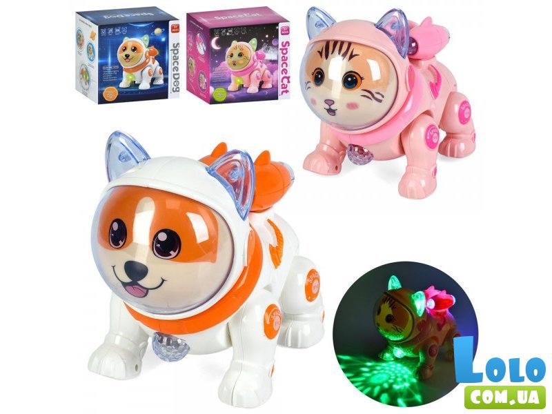Музыкальная интерактивная игрушка Животное-космонавт (в ассортименте)