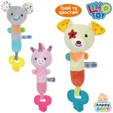 Погремушка мягкая Животные, Limo Toy (в ассортименте)
