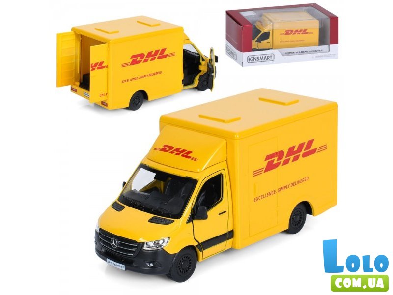 Машина металлическая Mercedes Sprinter курьер DHL, Kinsmart