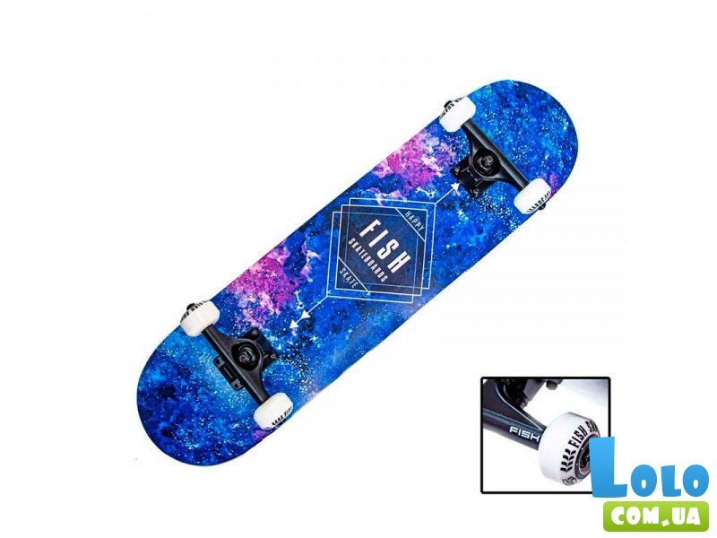 Скейтборд Fish Blue Rhombus