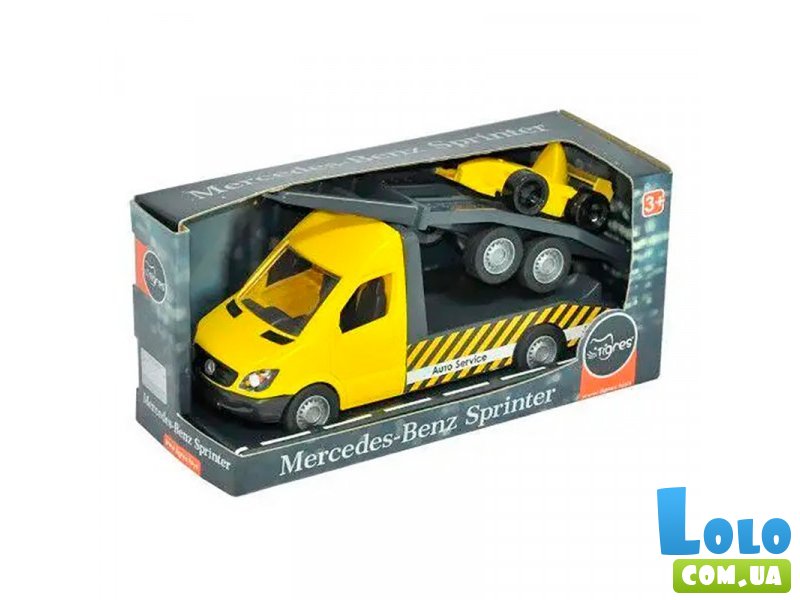 Эвакуатор Mercedes-Benz Sprinter с лафетом, Tigres (желтый)