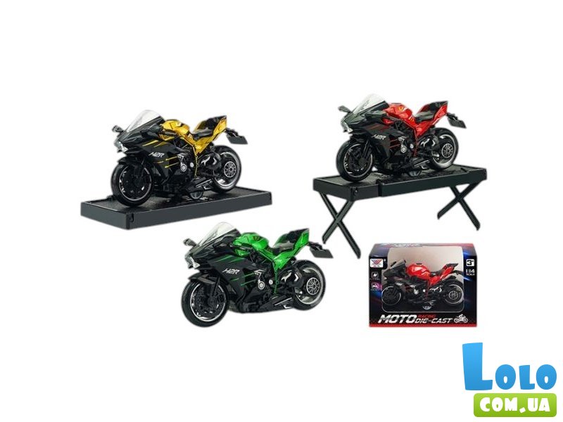 Мотоцикл металлический  Kawasaki Ninja H2R (в ассортименте)