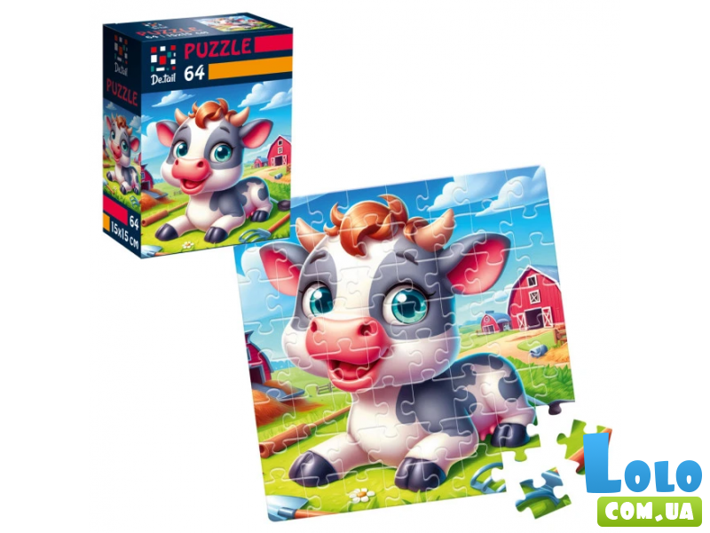 Пазлы Веселая коровка, Vladi Toys, 64 эл.