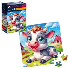 Пазлы Веселая коровка, Vladi Toys, 64 эл.