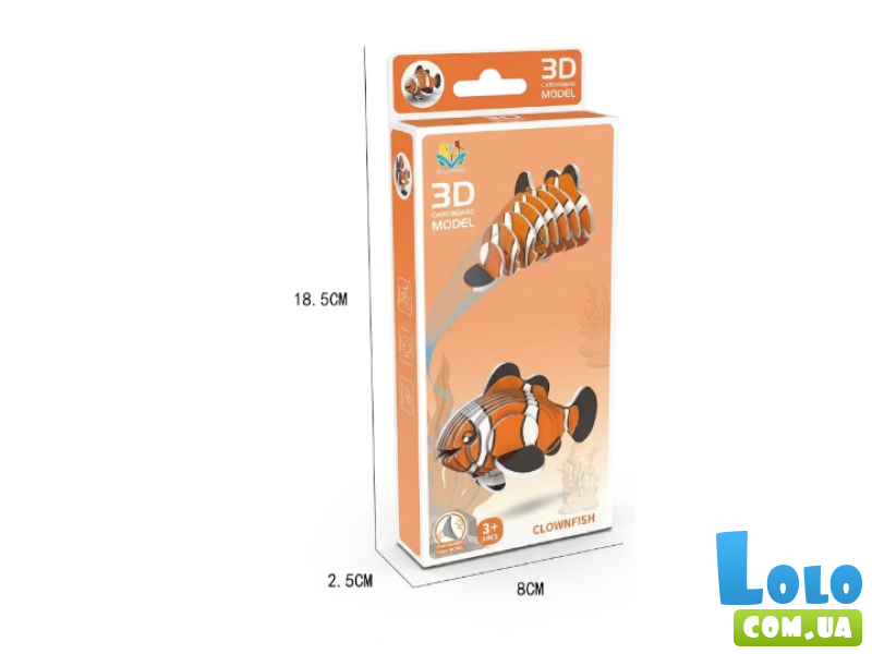 3D-пазл Объемная фигурка животного. Рыбка