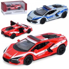 Машина металлическая Lamborghini Revuelto Police/Firefighter Edition, Kinsmart (в ассортименте)