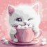 Картина по номерам Какао для котика, Идейка (30х30 см)