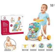 Музыкальная каталка-ходунки столик 2в1 с игровым центром и сортером