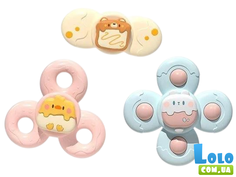 Набор погремушек-спинеров на присосках Baby Rattle