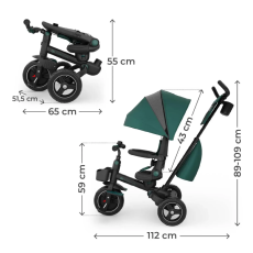 Трехколесный велосипед Spinstep 2 Plus, Kinderkraft (Green)