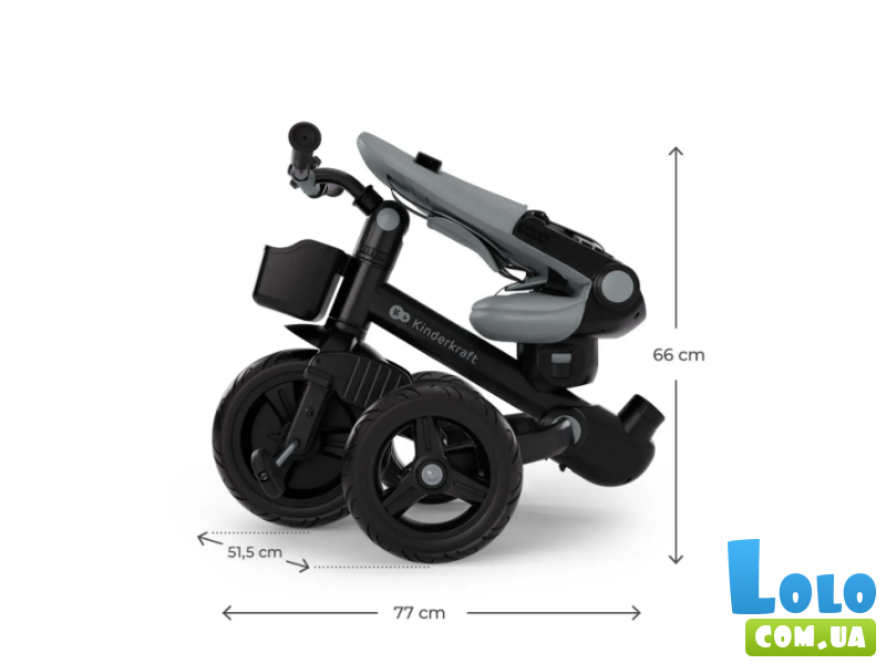 Трехколесный велосипед Aveo 2 Plus, Kinderkraft (Grey)