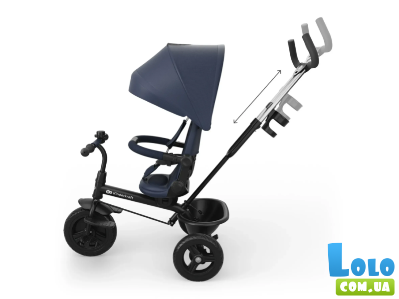 Трехколесный велосипед Aston 2 Plus, Kinderkraft (Navy)