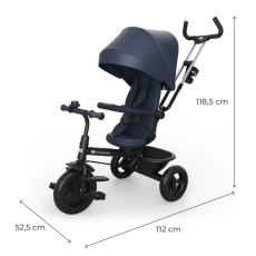 Трехколесный велосипед Aston 2 Plus, Kinderkraft (Navy)
