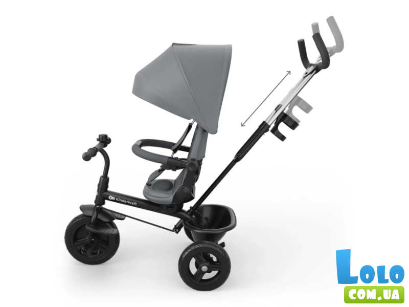 Трехколесный велосипед Aston 2 Plus, Kinderkraft (Grey)
