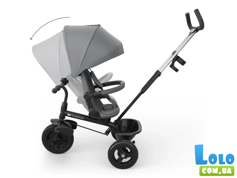 Трехколесный велосипед Aston 2 Plus, Kinderkraft (Grey)