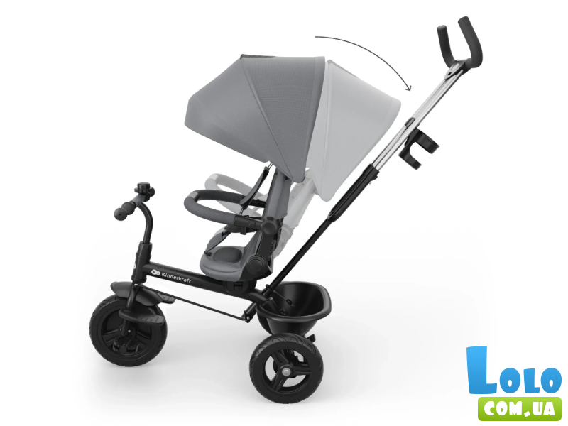 Трехколесный велосипед Aston 2 Plus, Kinderkraft (Grey)