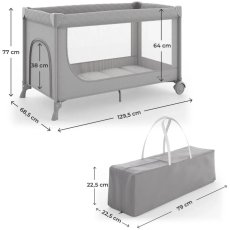 Кровать-манеж Leody Up, Kinderkraft (Grey)