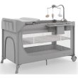 Кровать-манеж с пеленатором Leody Up, Kinderkraft (Grey)