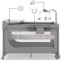 Кровать-манеж с пеленатором Leody Up, Kinderkraft (Grey)