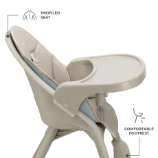 Стульчик для кормления Dinnly, Kinderkraft (Beige)