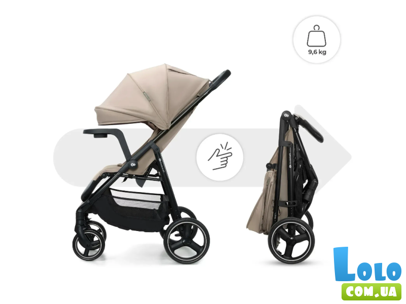 Прогулочная коляска Trig 3 Tray, Kinderkraft (Beige)