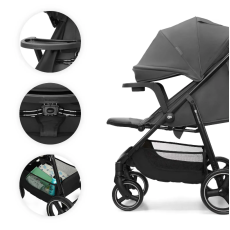 Прогулочная коляска Trig 3 Tray, Kinderkraft (Grey)