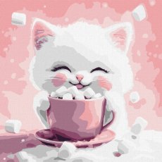 Картина по номерам Какао для котика (картина №2), Идейка (30х30 см)