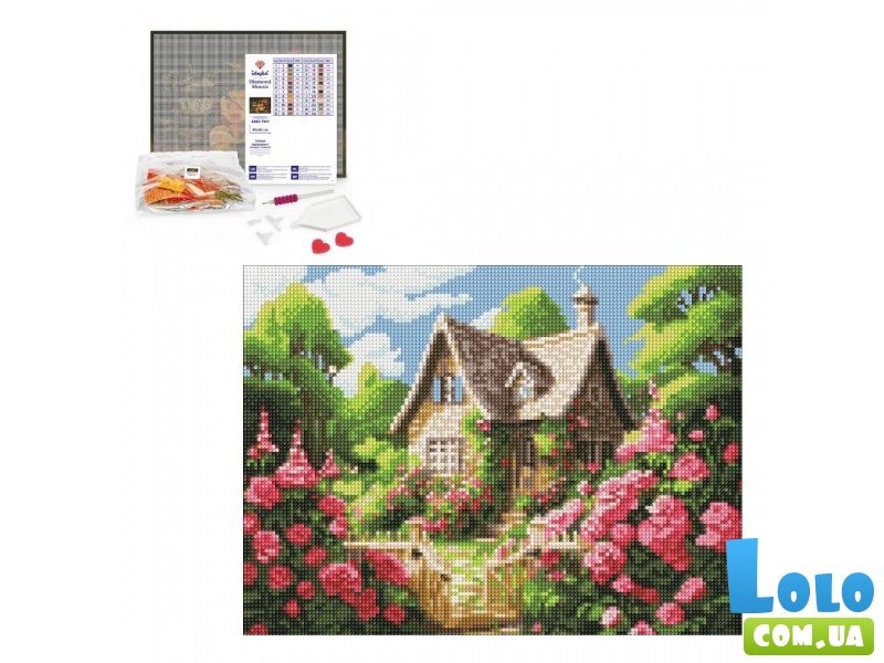 Алмазная мозаика Уютный домик, Идейка (30х40 см)