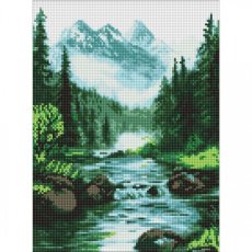 Алмазная мозаика Таинственный источник, Идейка (30х40 см)