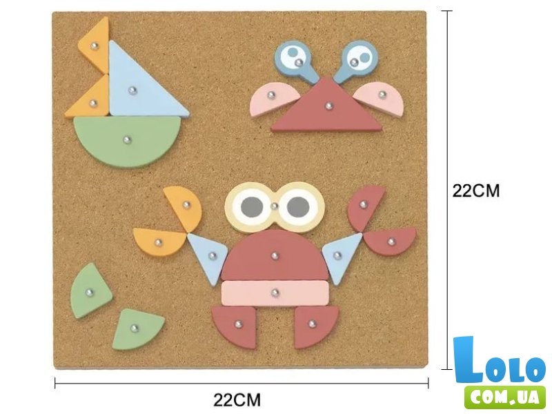 Деревянная игра Аппликация с молоточком, Tooky Toy