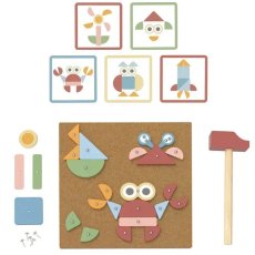 Деревянная игра Аппликация с молоточком, Tooky Toy