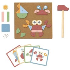 Деревянная игра Аппликация с молоточком, Tooky Toy