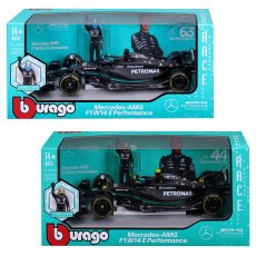 Машина Mercedes-AMG F1 W14 E Performance с фигуркой, Bburago (в ассортименте)