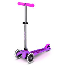 Самокат Mini Deluxe Glow LED, Micro (морозный розовый)