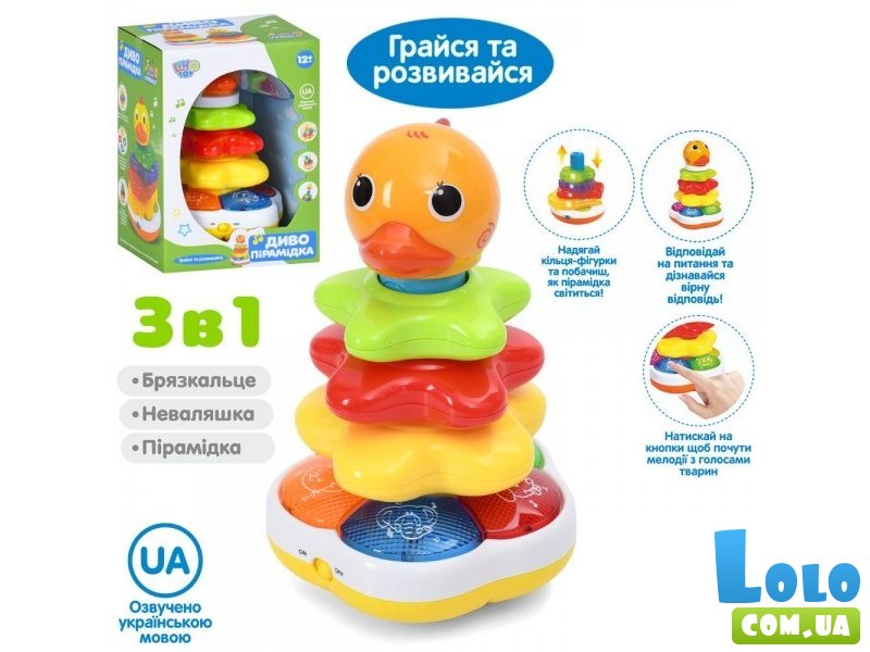 Развивающая игрушка Чудо пирамидка Утка, Limo Toy