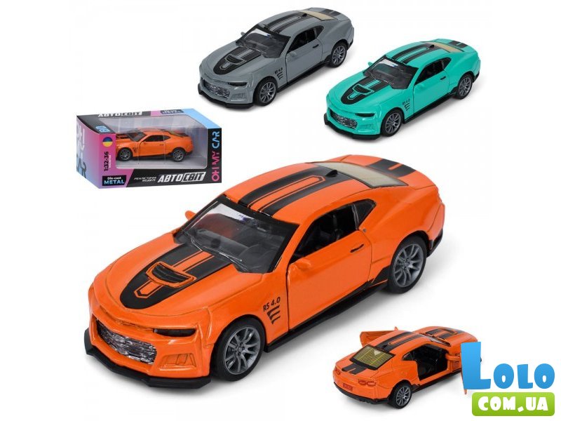 Машина металлическая Chevrolet Camaro, АвтоСвіт (в ассортименте)