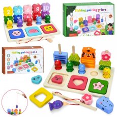 Деревянная игрушка Многофункциональная доска 3 в 1 (в ассортименте)