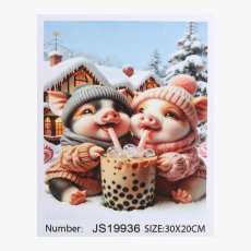 Алмазная мозаика Сказочные поросята, TK Group (30х20 см)