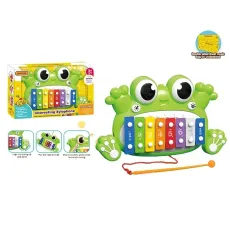 Музыкальная игрушка Ксилофон-Лягушка + 2 карточки с песнями