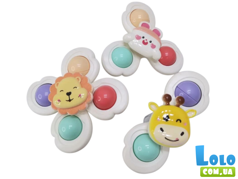 Набор погремушки-спинеров на присосках Baby Rattle