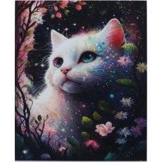 Алмазная мозаика Белый котик, TK Group (30х20 см)