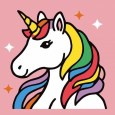 Набор для ковровой вышивки Фантастический Единорог, Strateg (25х25 см)