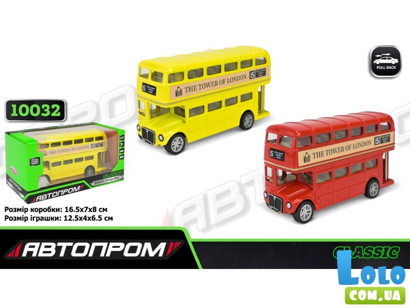 Автобус металлический, Автопром (в ассортименте)